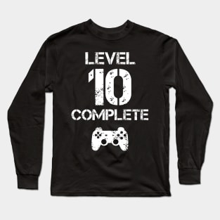 Level 10 Complete T-Shirt - 10th Birthday Gift Long Sleeve T-Shirt